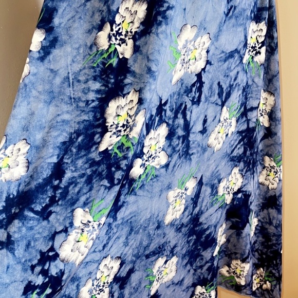 Women’s Cami Casual Dress Size XL Blue Floral Print MEANEOR Light Soft Material - Picture 4 of 10